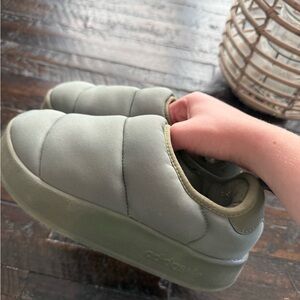 Adidas Sage Green Slip-On Shoes